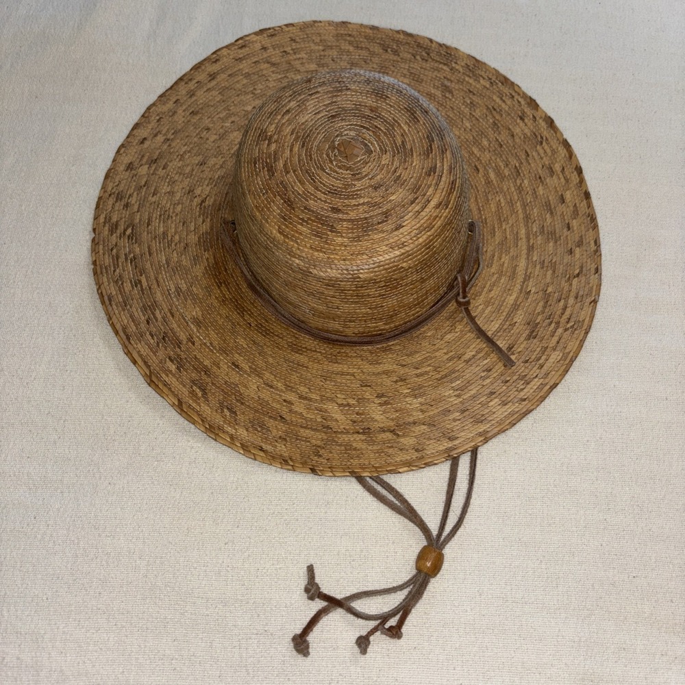 Tula Brown Straw Sun Hat with Chin Cord